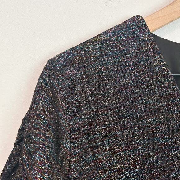 Elliatt Multi Color Sparkle Swing Dress Black Size M - Picture 4 of 7